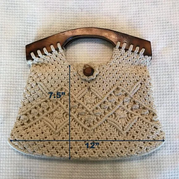 Vintage Macrame Handbag - Picture 4 of 5